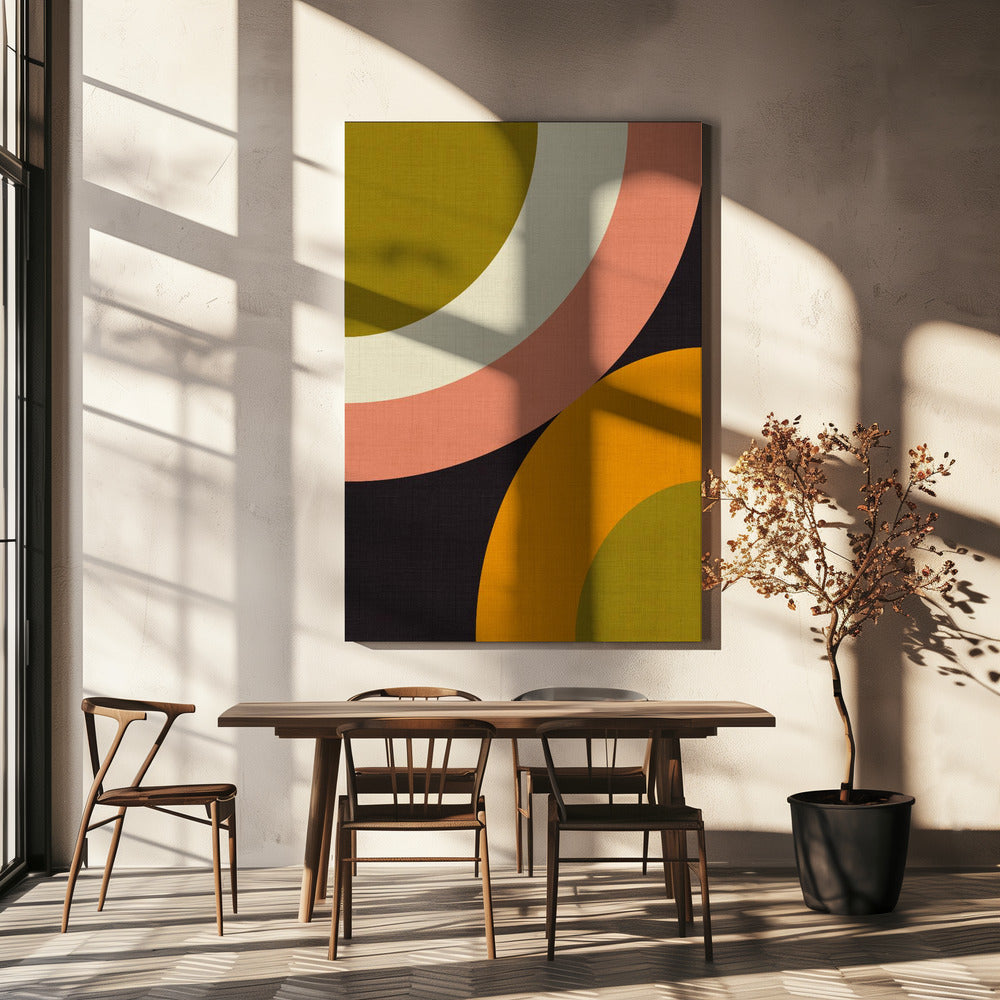 Geo Shapes Herbst 21 Abgerundet | Leinwand