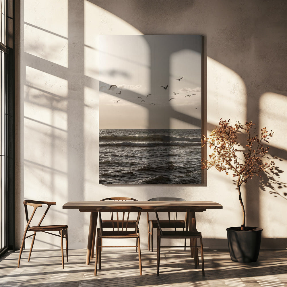 Birds and the Sea 3 | Canvas