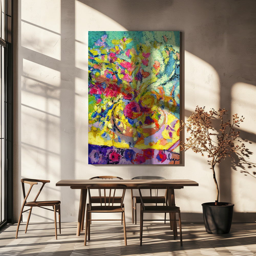 Strahlende florale Harmonie | Leinwand