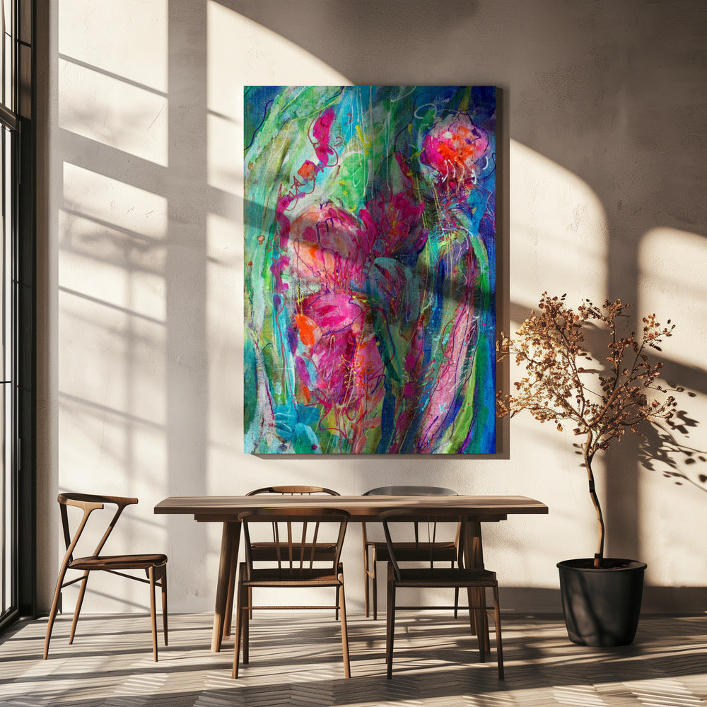 Impressionistisches Blumen-Abstrakt | Leinwand