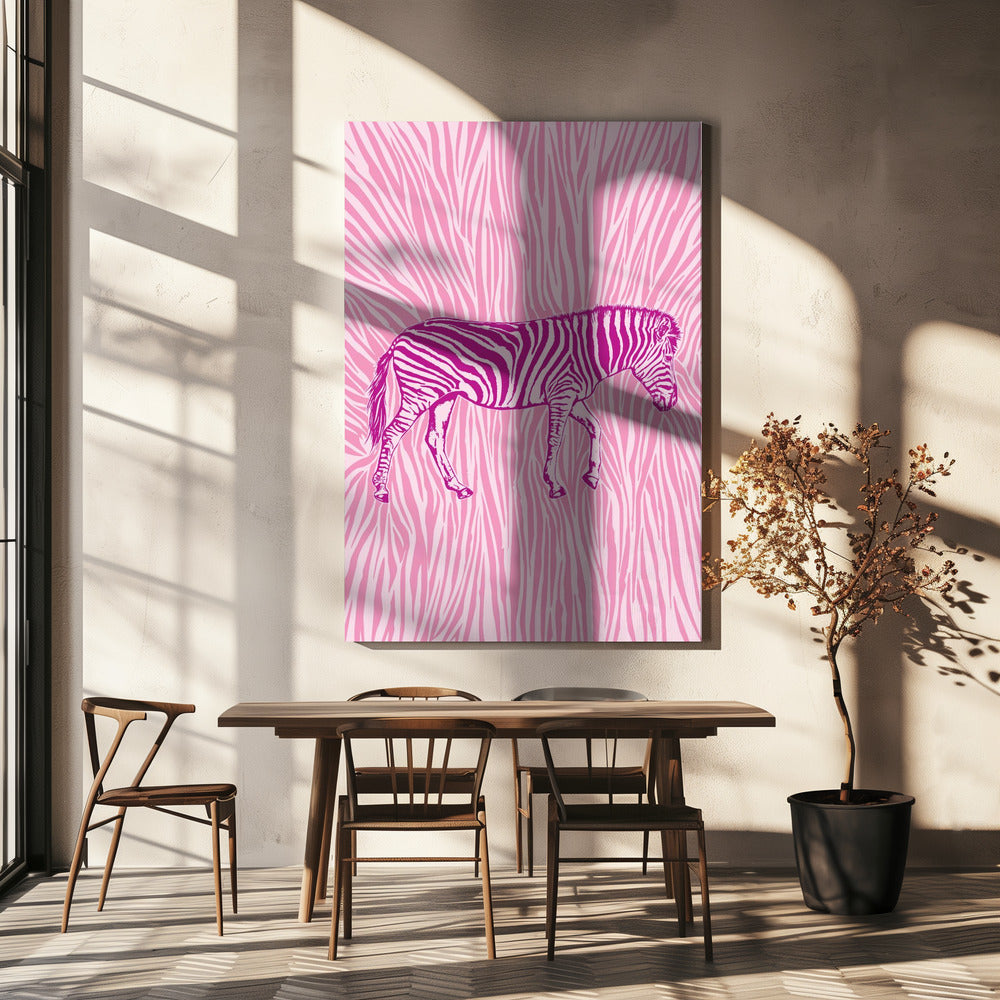 African Zebra striking camouflage | Canvas