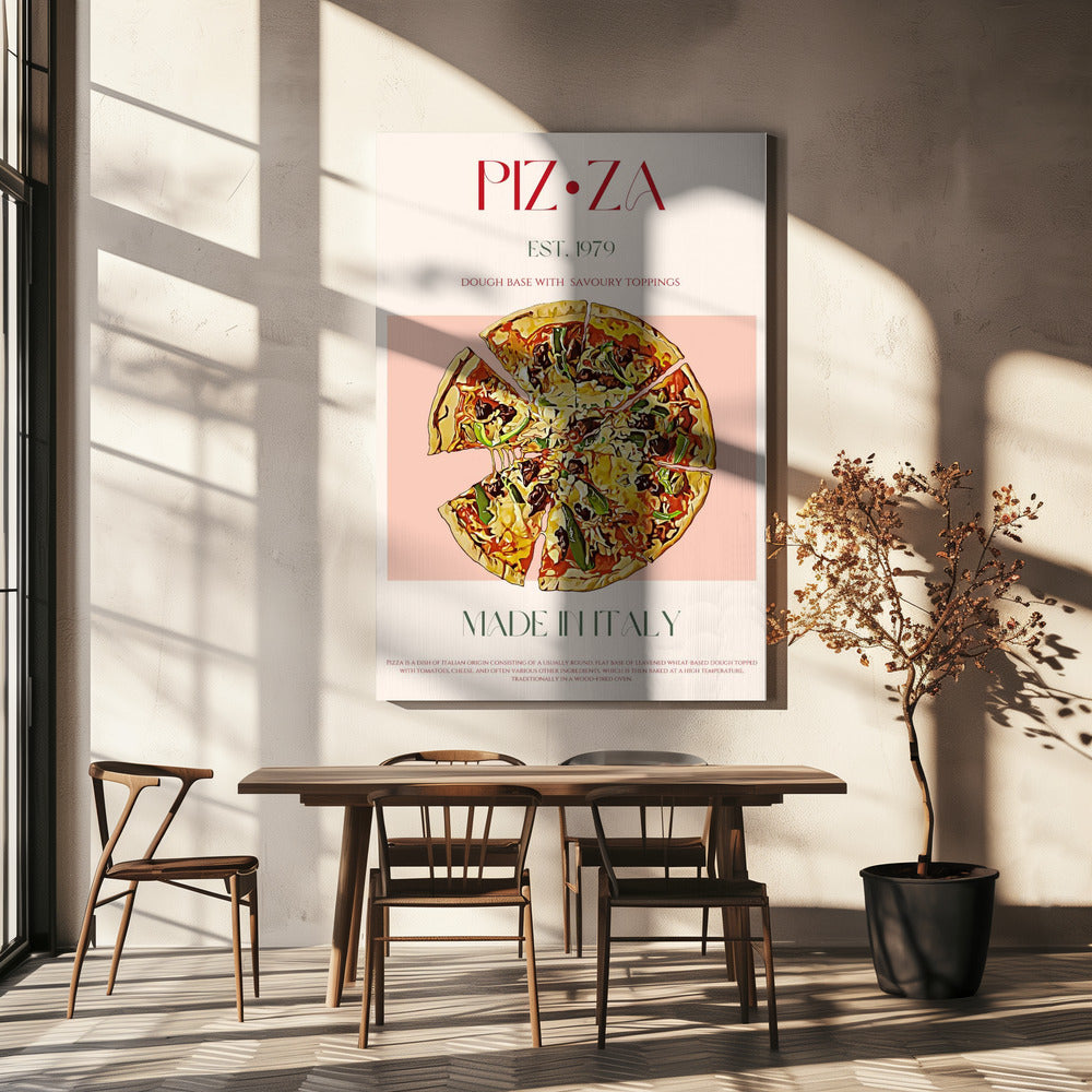 Stück italienische Pizza | Leinwand