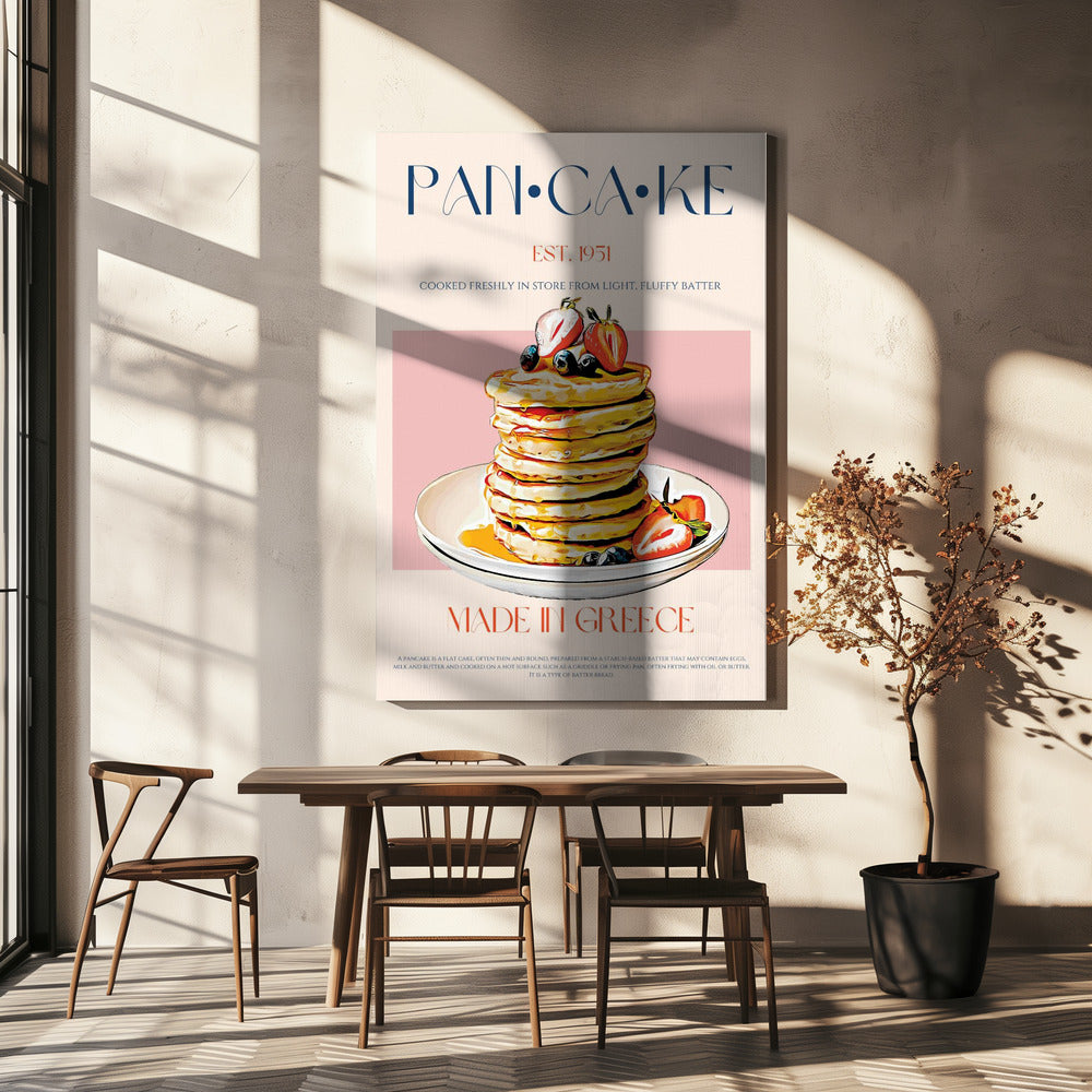 Flauschige griechische Pfannkuchen | Leinwand