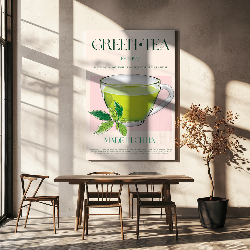 Frischer grüner Tee | Leinwand