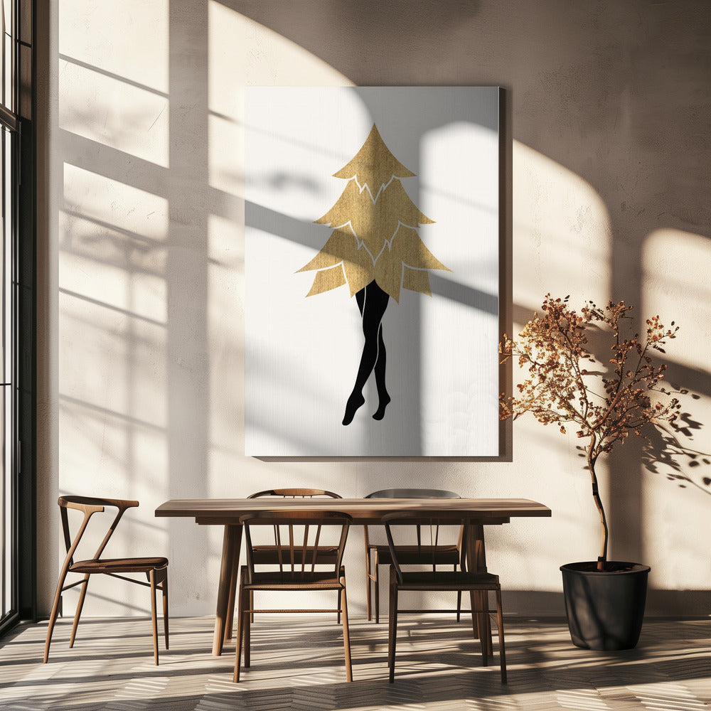 Lady Gaga zu Weihnachten (Vers. 1) | Leinwand