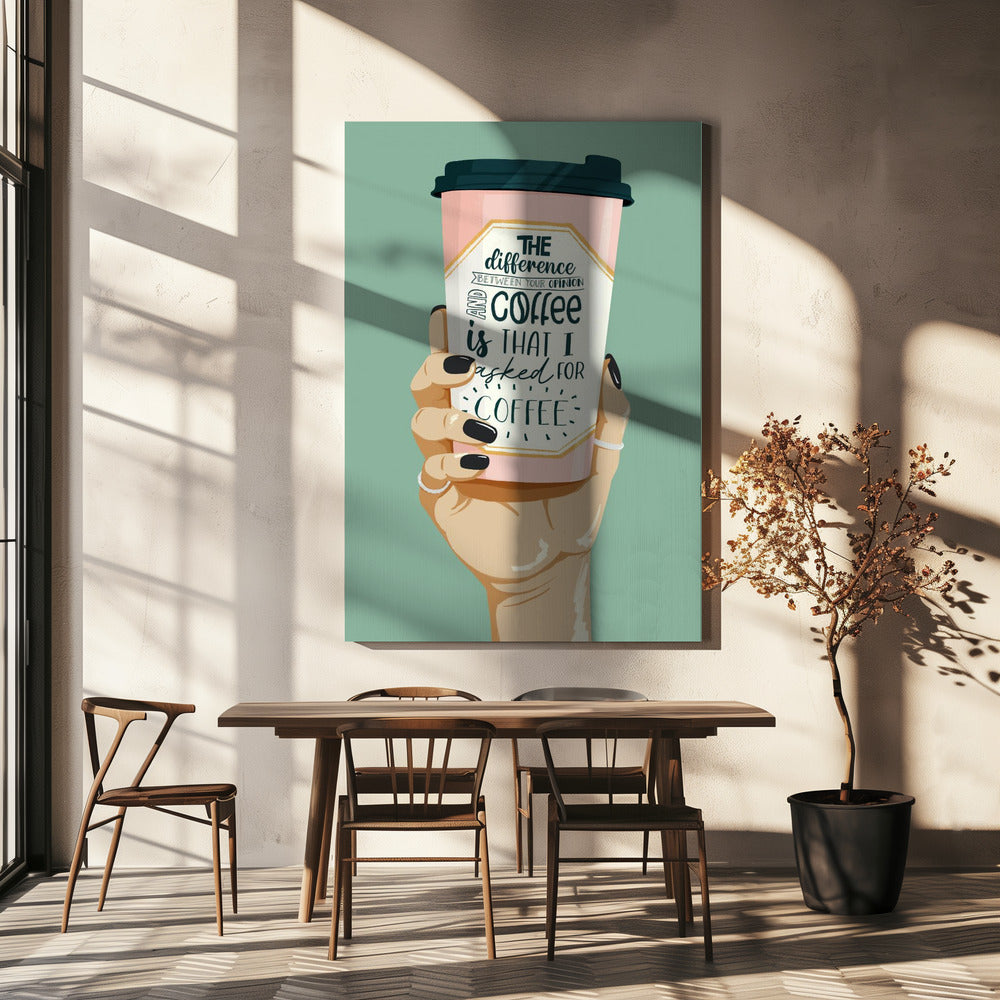 Nach Kaffee gefragt | Leinwand