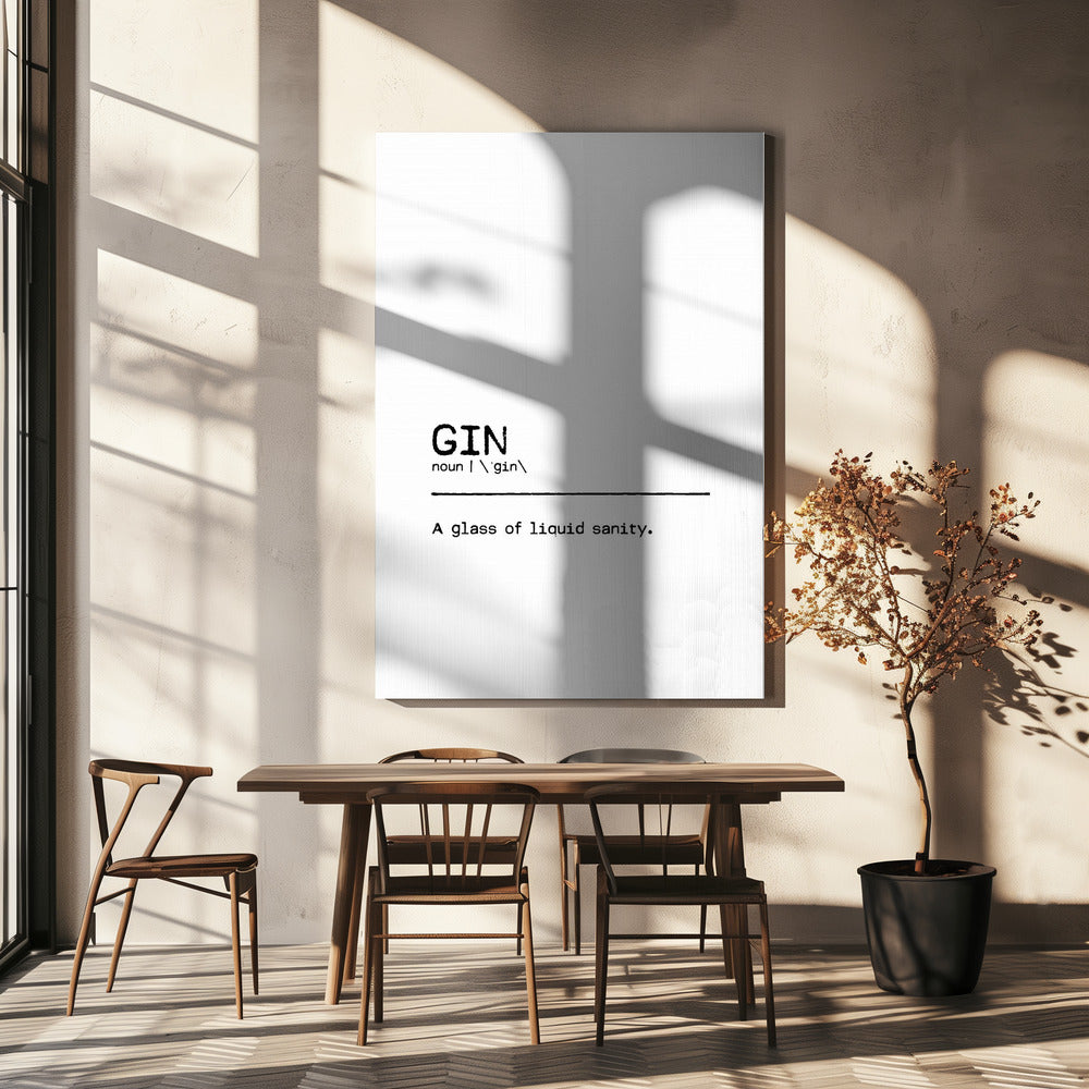Quote Gin Sanity | Canvas