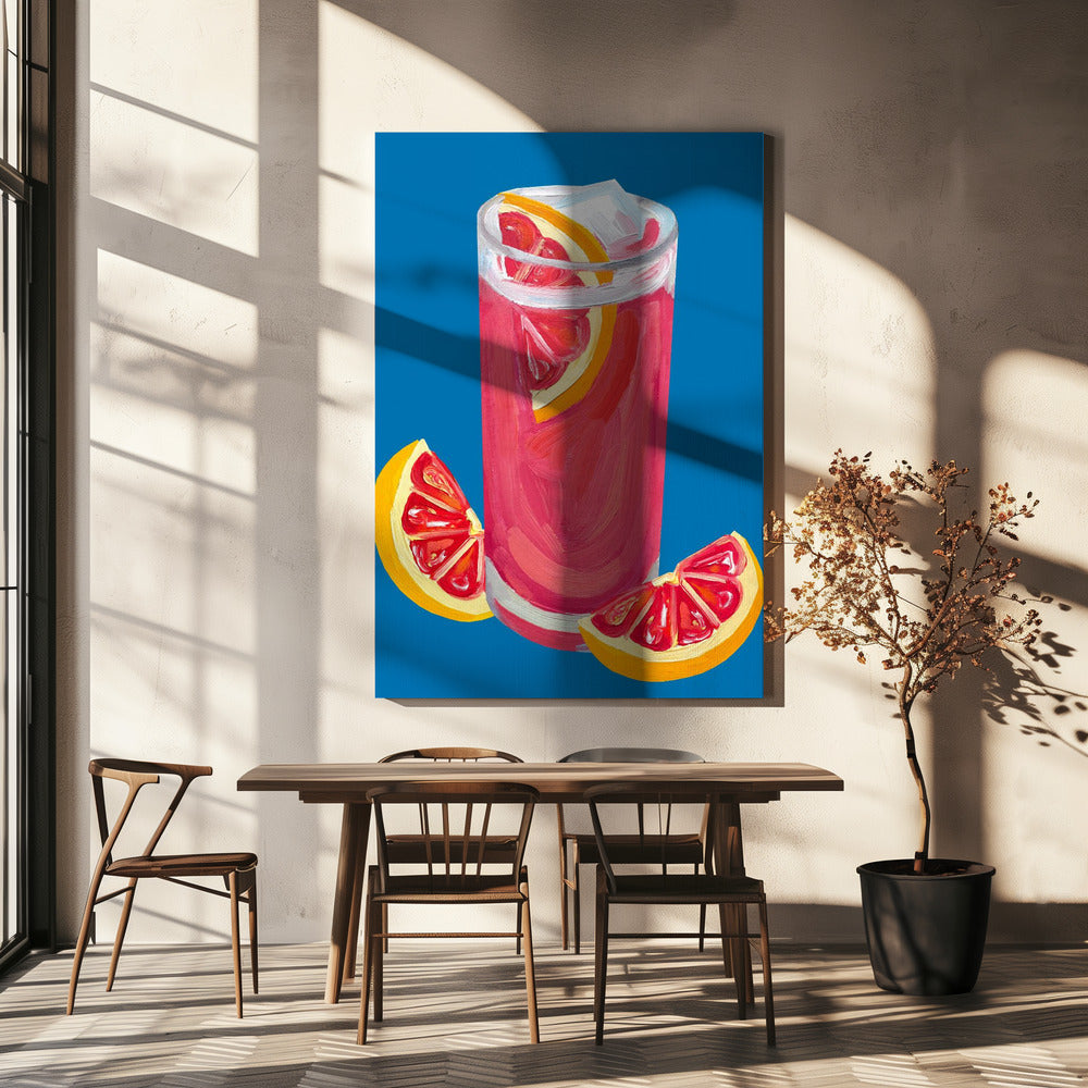 Grapefruit Paloma Blau | Leinwand