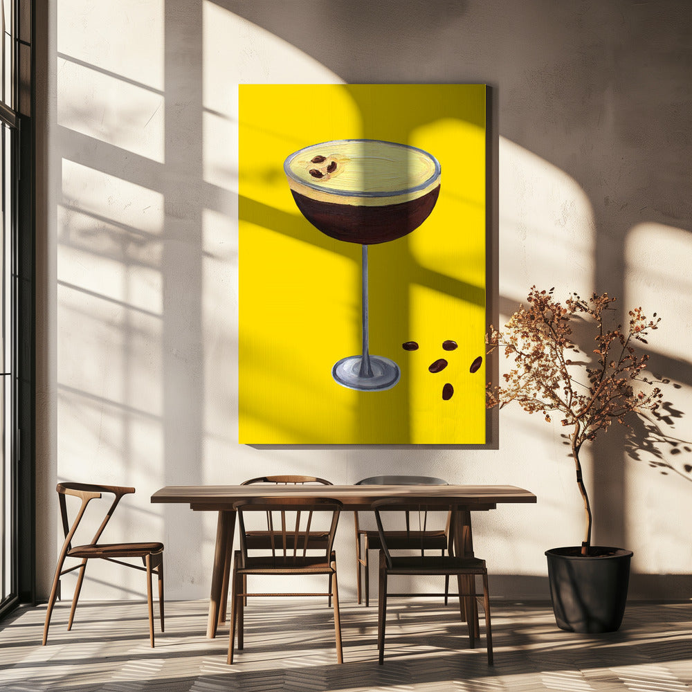 Espresso Martini Butterblume Gelb | Leinwand
