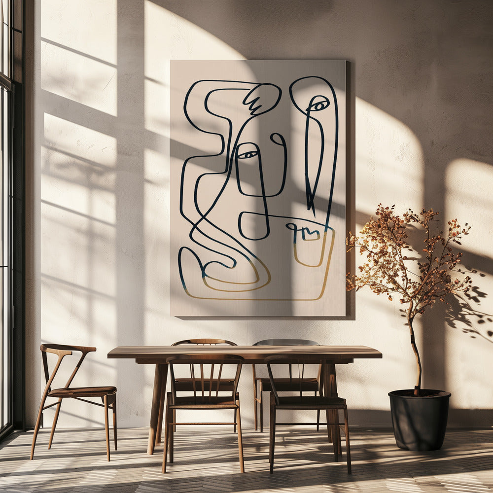 Line Art Portrait | Canvas