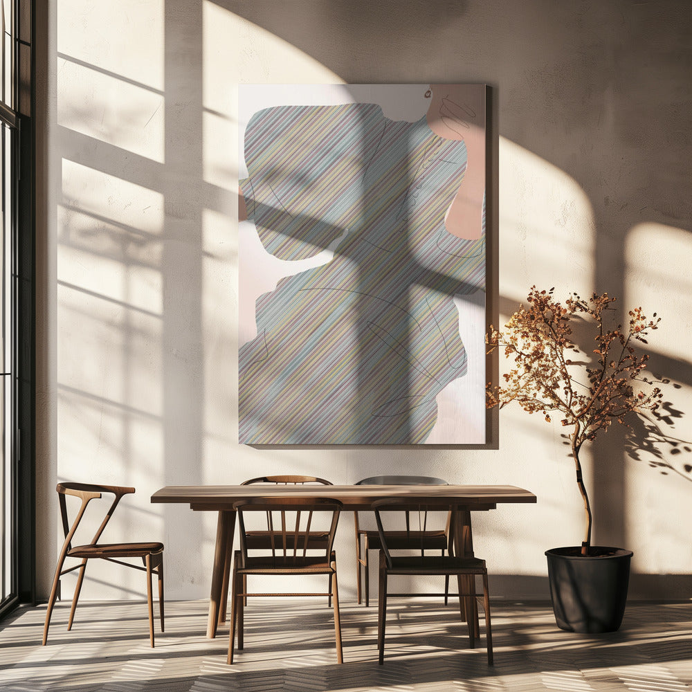 Gestreifte Eleganz | Leinwand