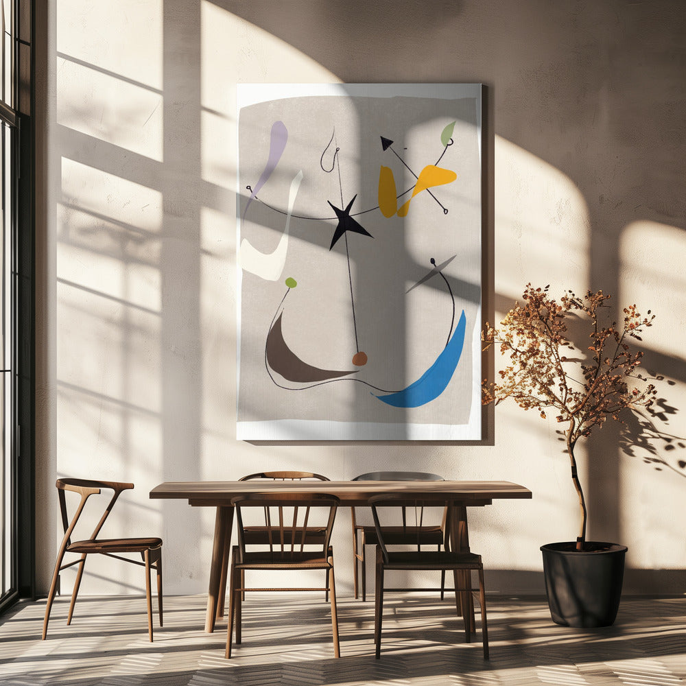 Minimalistic Lines and Colorful Shapes | Canvas