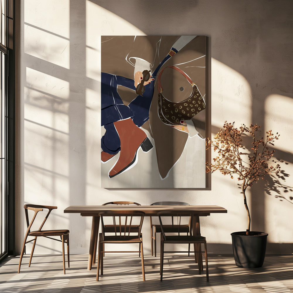 Herbstmode-Vibes Kunstdruck von Ivy Green Illustrations | Leinwand