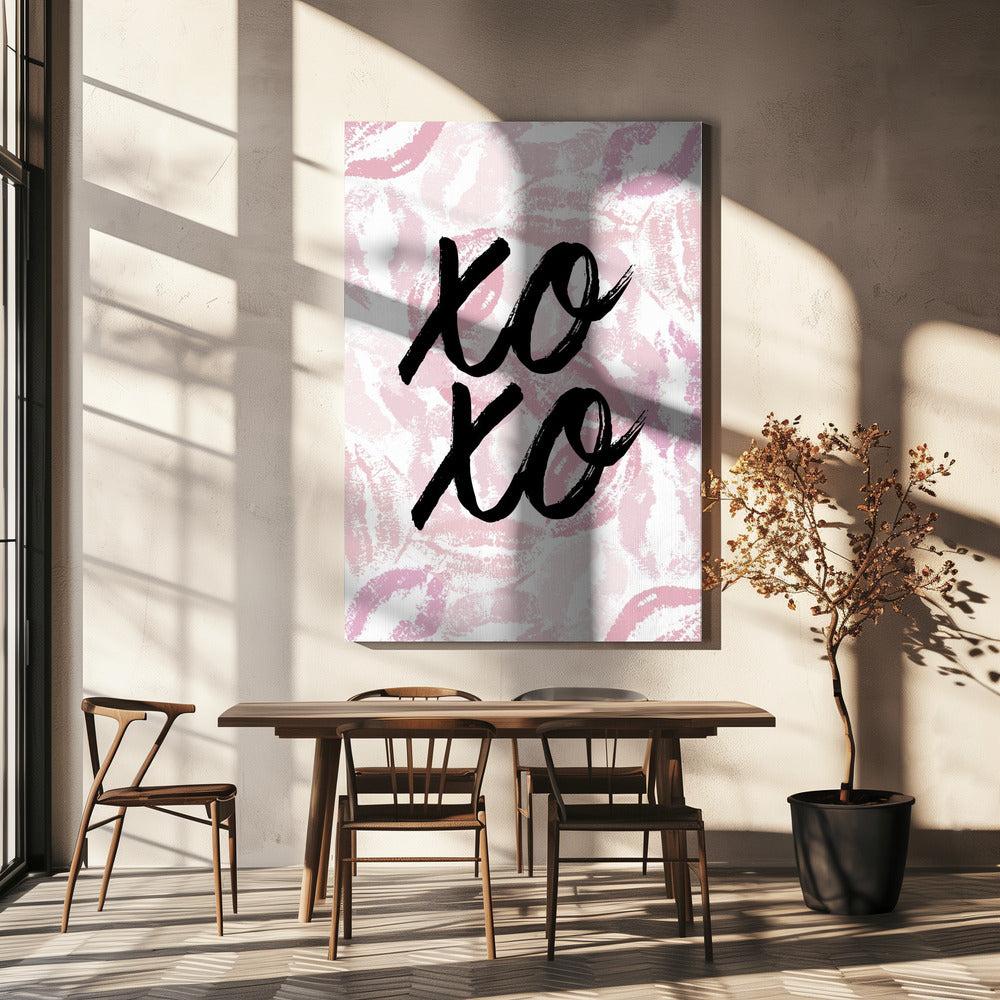XO Kiss Abdruck | Leinwand