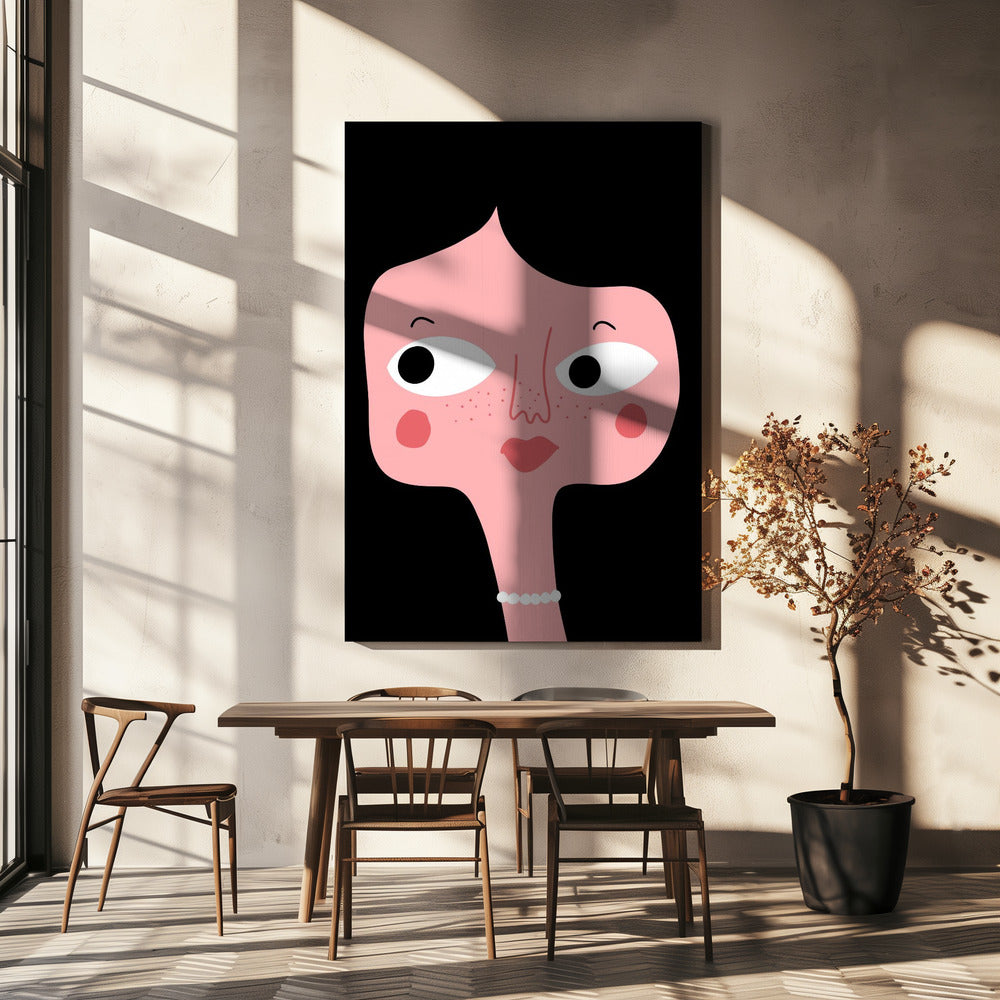 Quirky Pink Face | Canvas