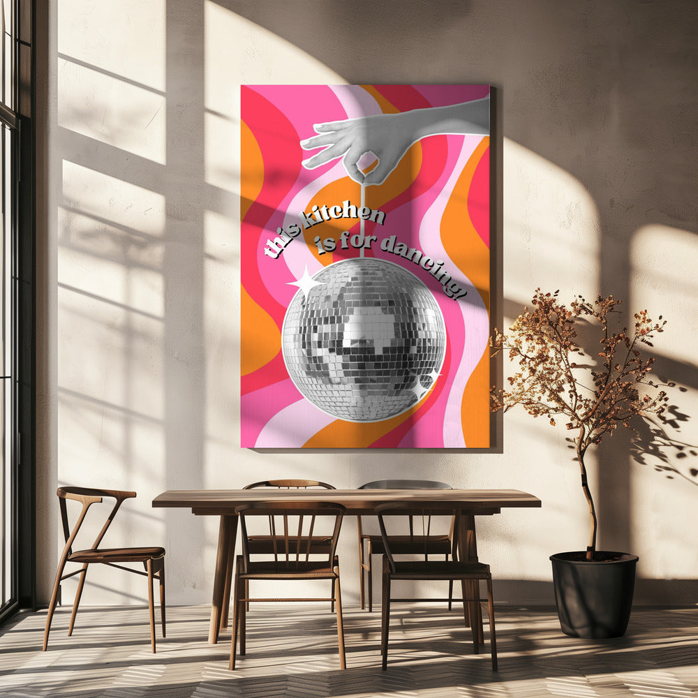 Disco-Küchenstimmung | Leinwand