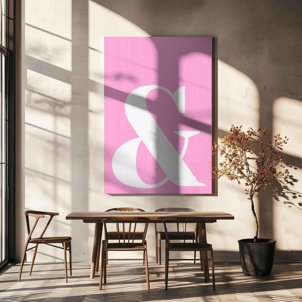 Pink Ampersand Charm | Canvas