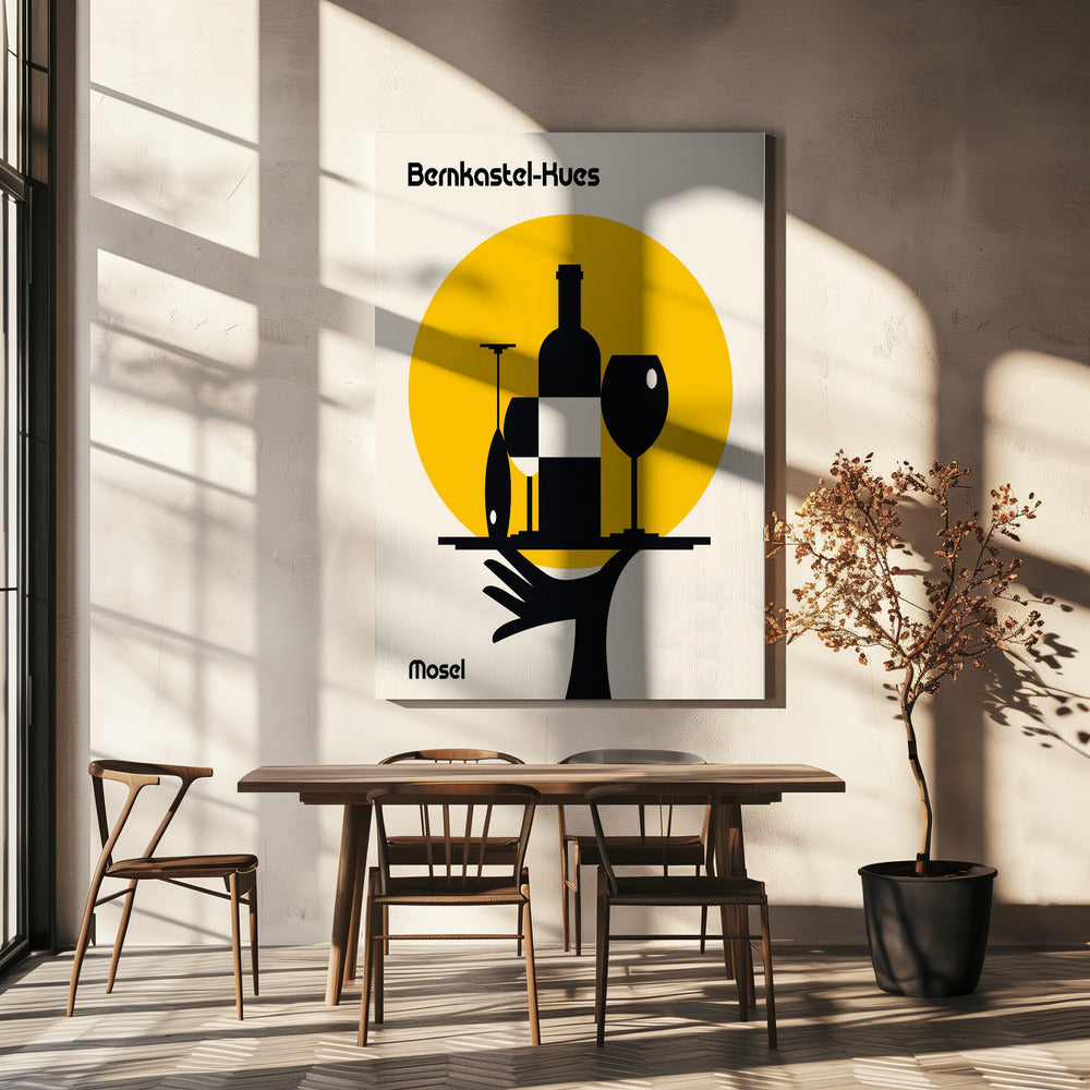 Moselwein Minimalistischer Druck | Leinwand