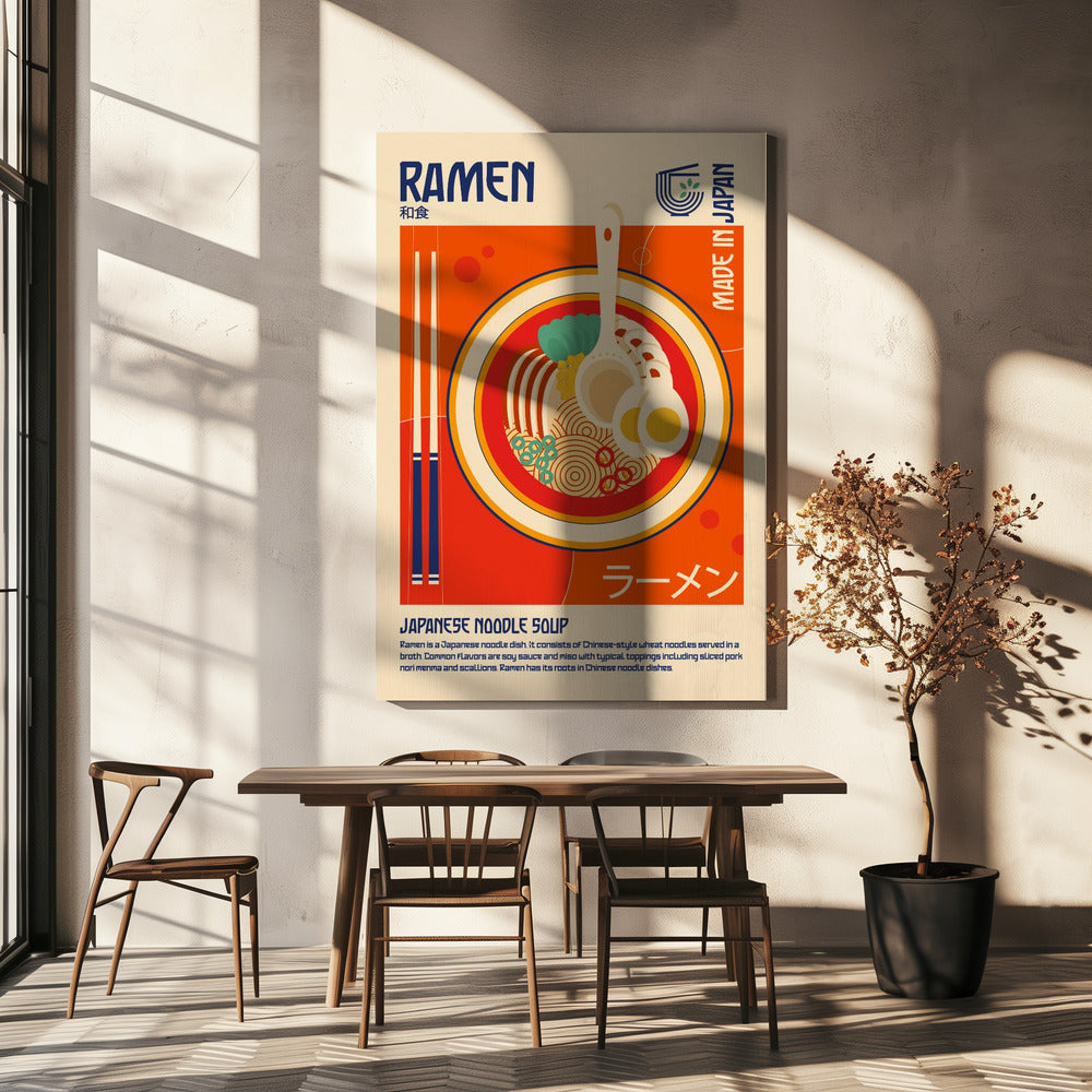 Ramen Japanischer Food Print | Leinwand