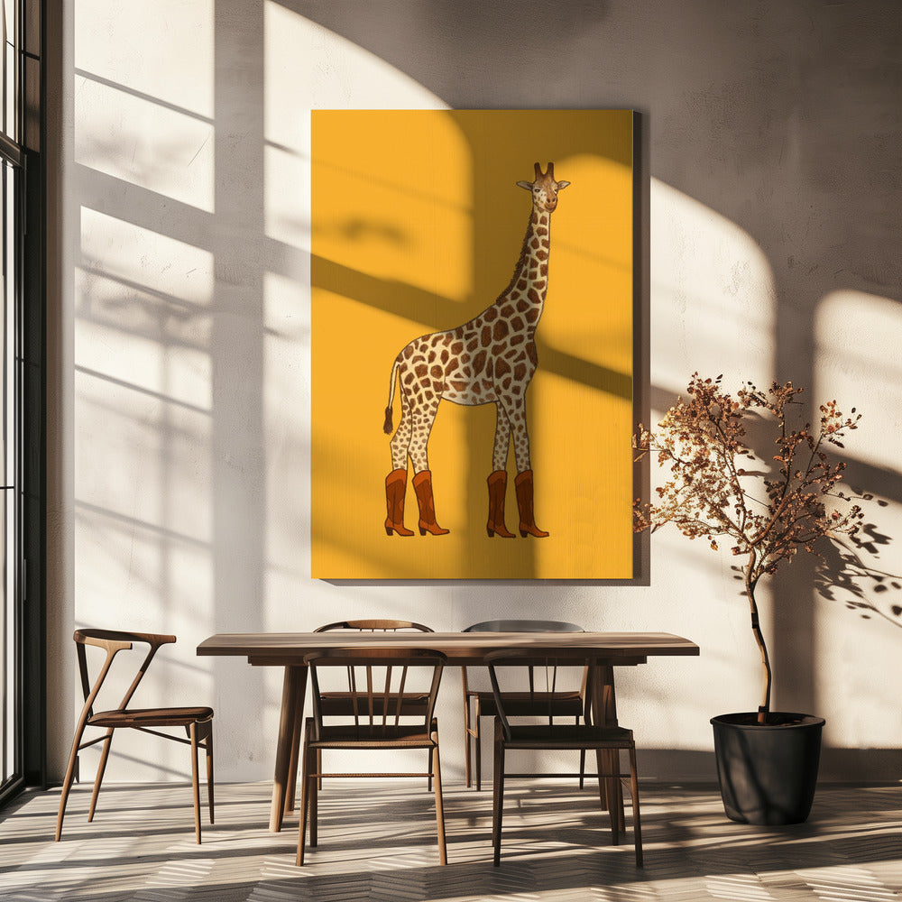 Jolene die Cowgirl-Giraffe | Leinwand