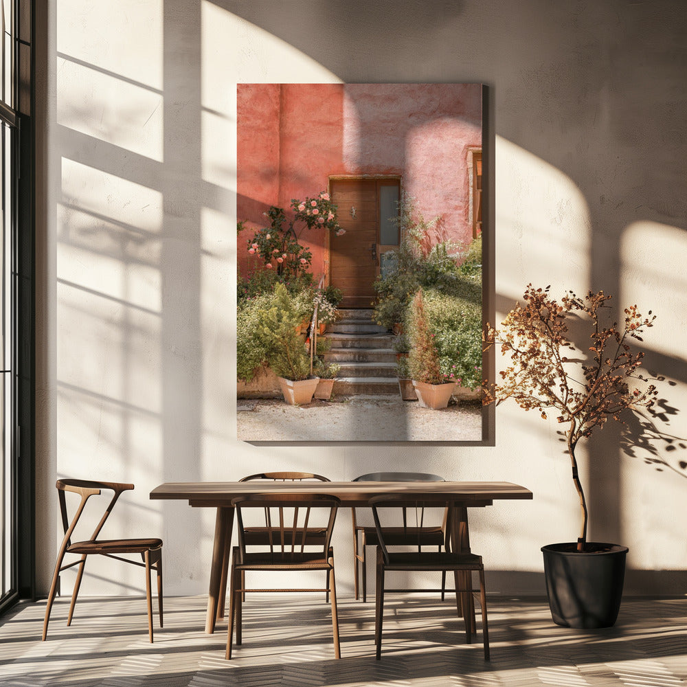 Das Rosa Haus | Leinwand