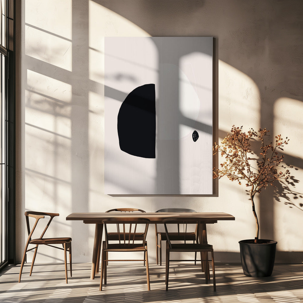 Schwarz-weiße geometrische Formen | Leinwand