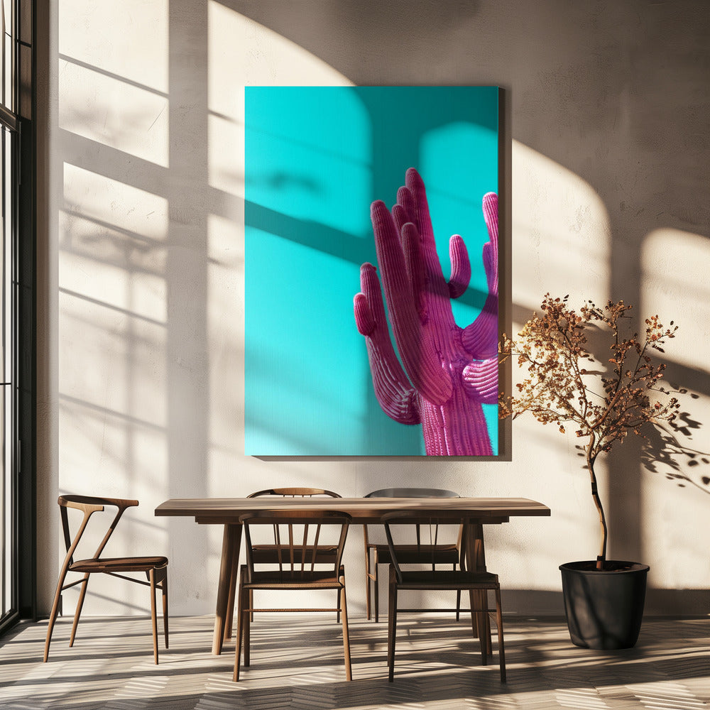 Magenta Pink Saguaro | Leinwand