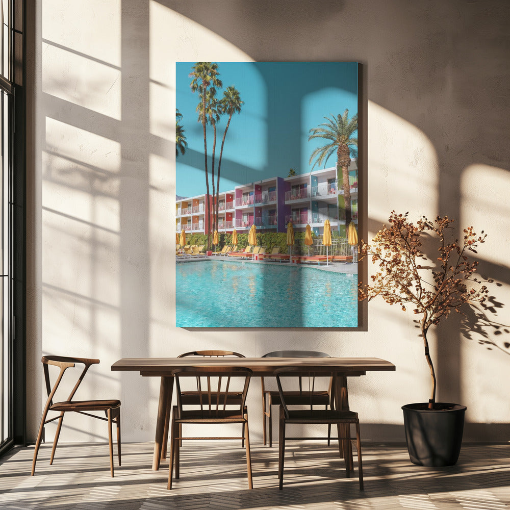 Saguaro Hotel Poolside in Palm Springs | Leinwand