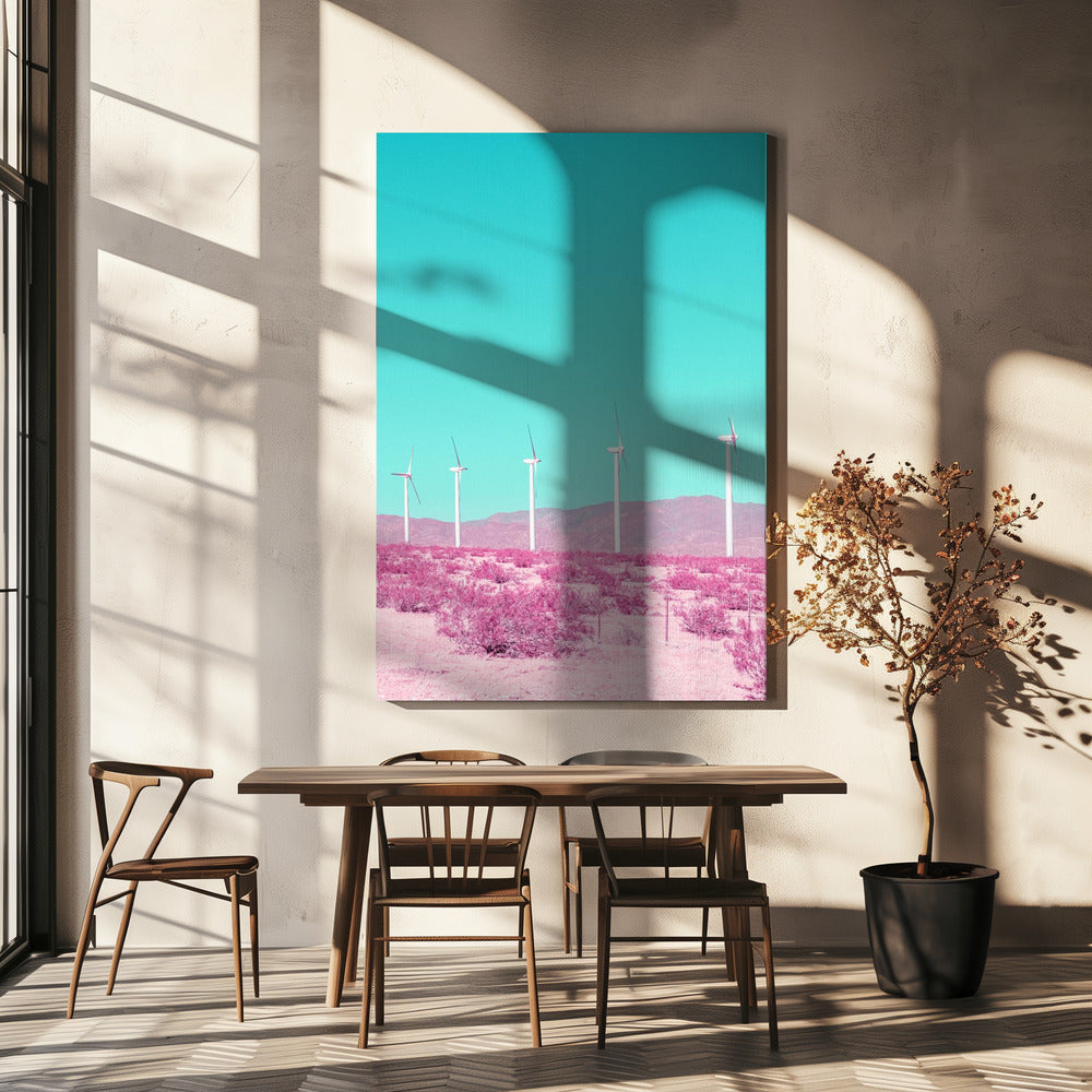 Palm Springs Windmühlen in der Wüste | Leinwand