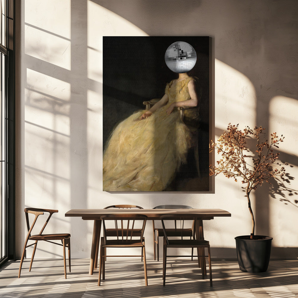 Disco-Kopf-Vintage-Collage | Leinwand