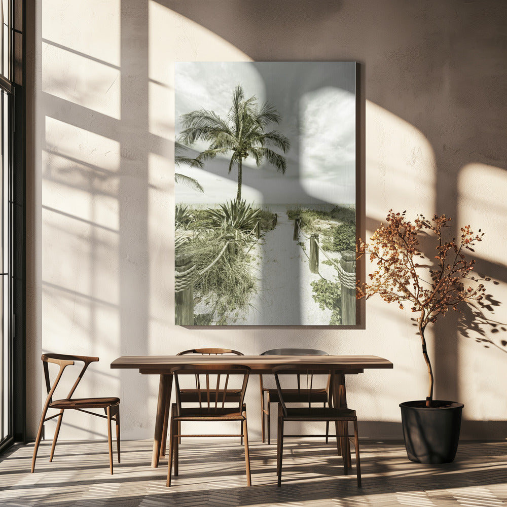 Vintage-Weg zum Strand | Leinwand