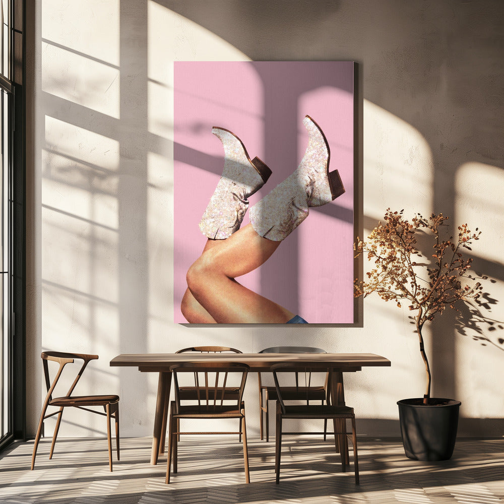 Diese Stiefel - Glitzer Pink II | Canvas