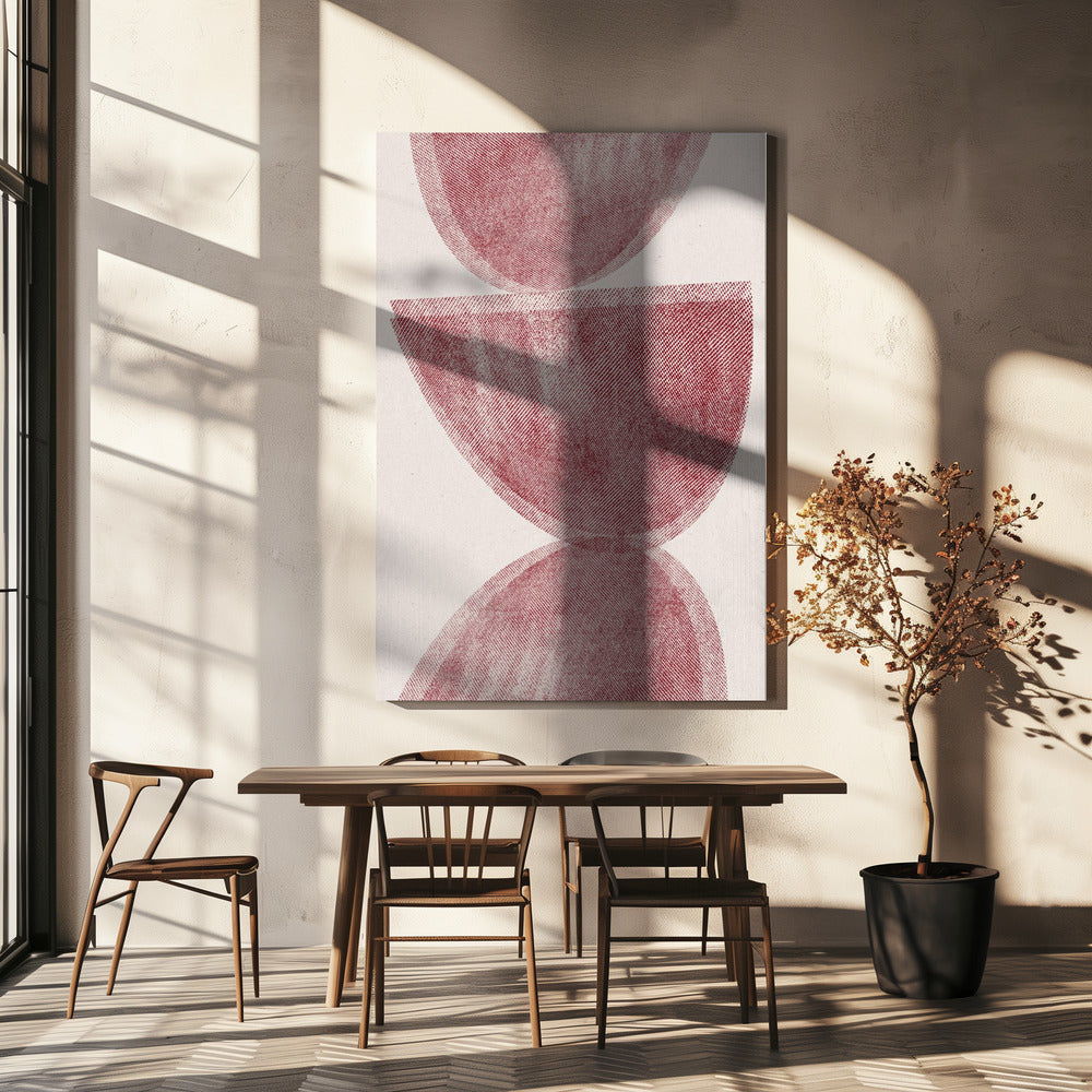 Crimson Halves | Canvas