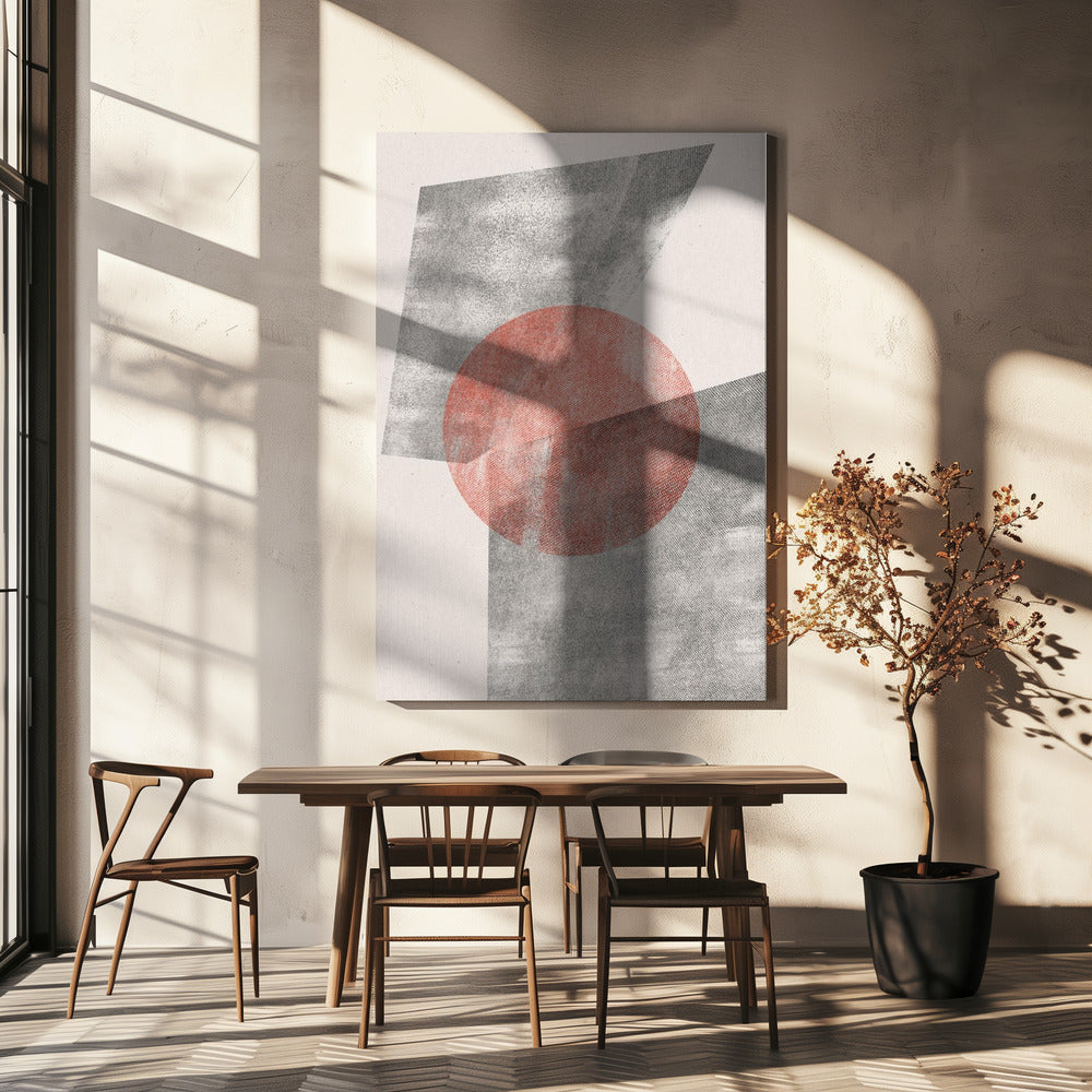 Red Geometric Modern Object | Canvas