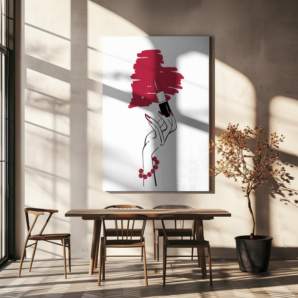 Lippenstiftliebe | Leinwand