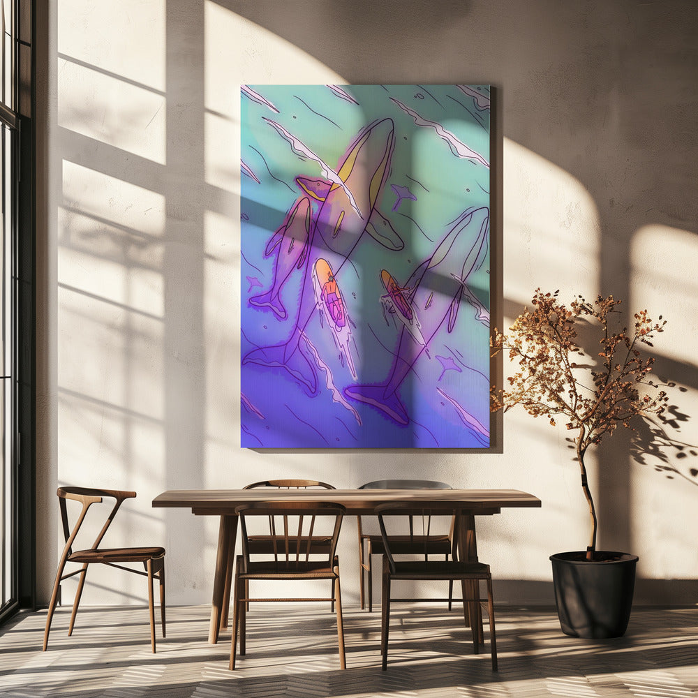 Surfen mit den Walen | Leinwand