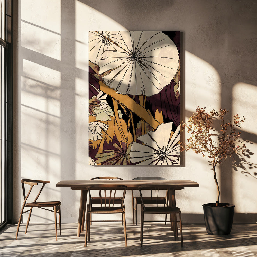 Tropical Gold Plants | Canvas