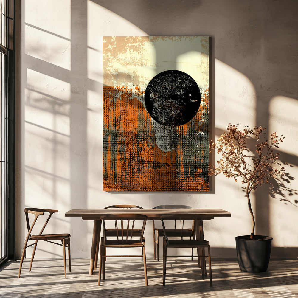 Eclipse Over Texture | Leinwand