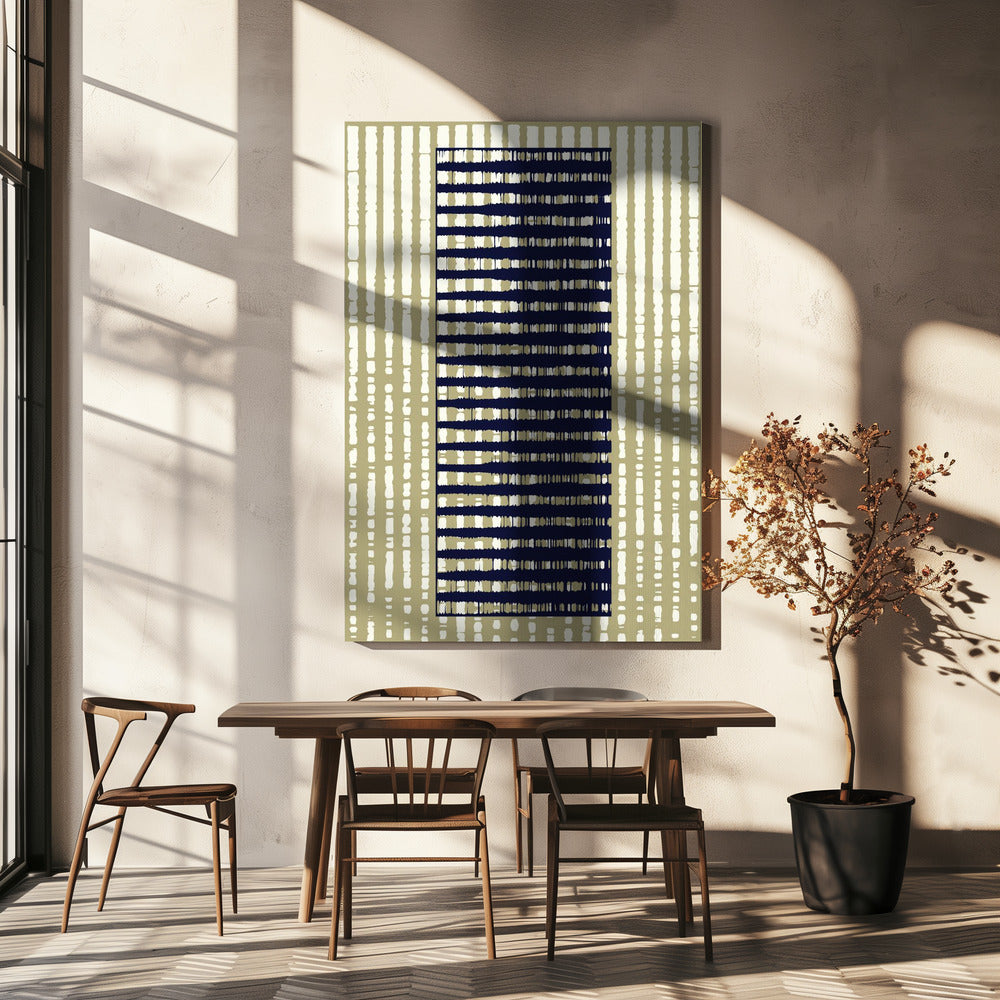 Geometric Pattern with Vertical Stripes | Canvas