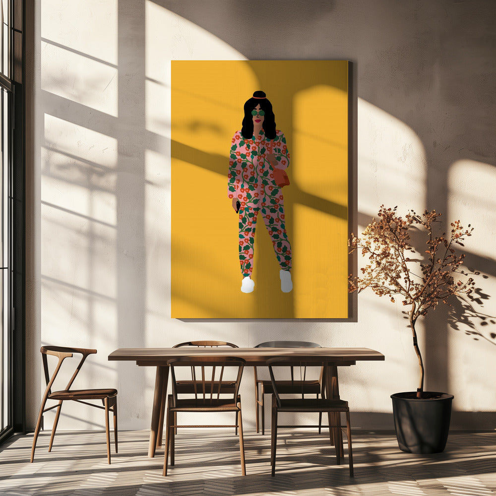 Fashion Week Mädchen | Leinwand
