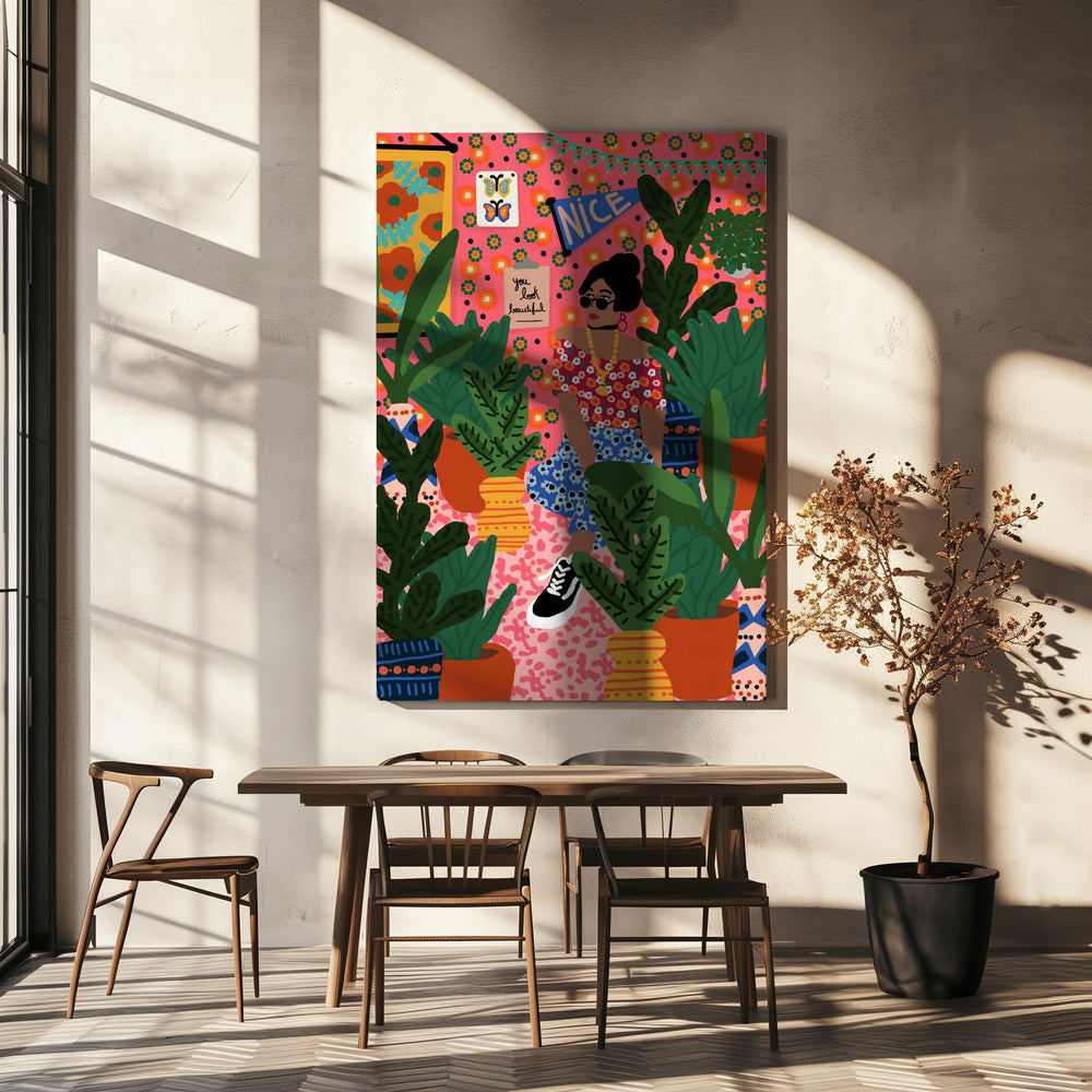 Florales Studentenzimmer | Leinwand