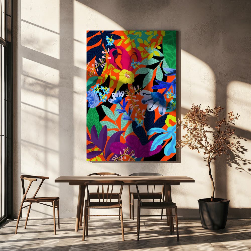 9933x14043 Din 131 Abstrakt Blumen | Leinwand