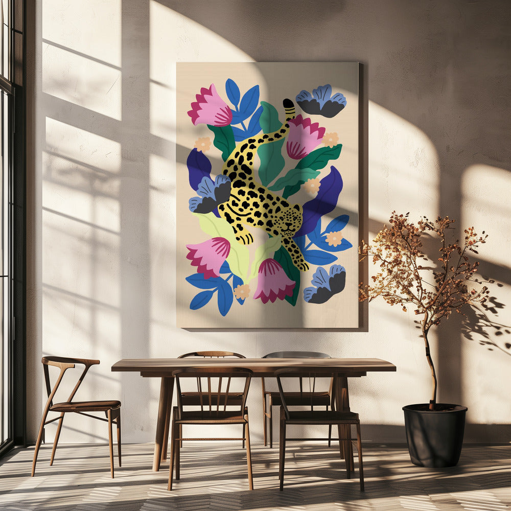 Blumenleopard | Leinwand