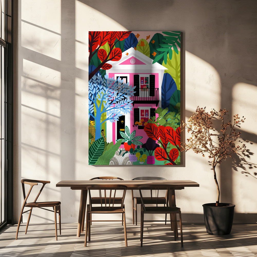 Haus im Wald | Leinwand