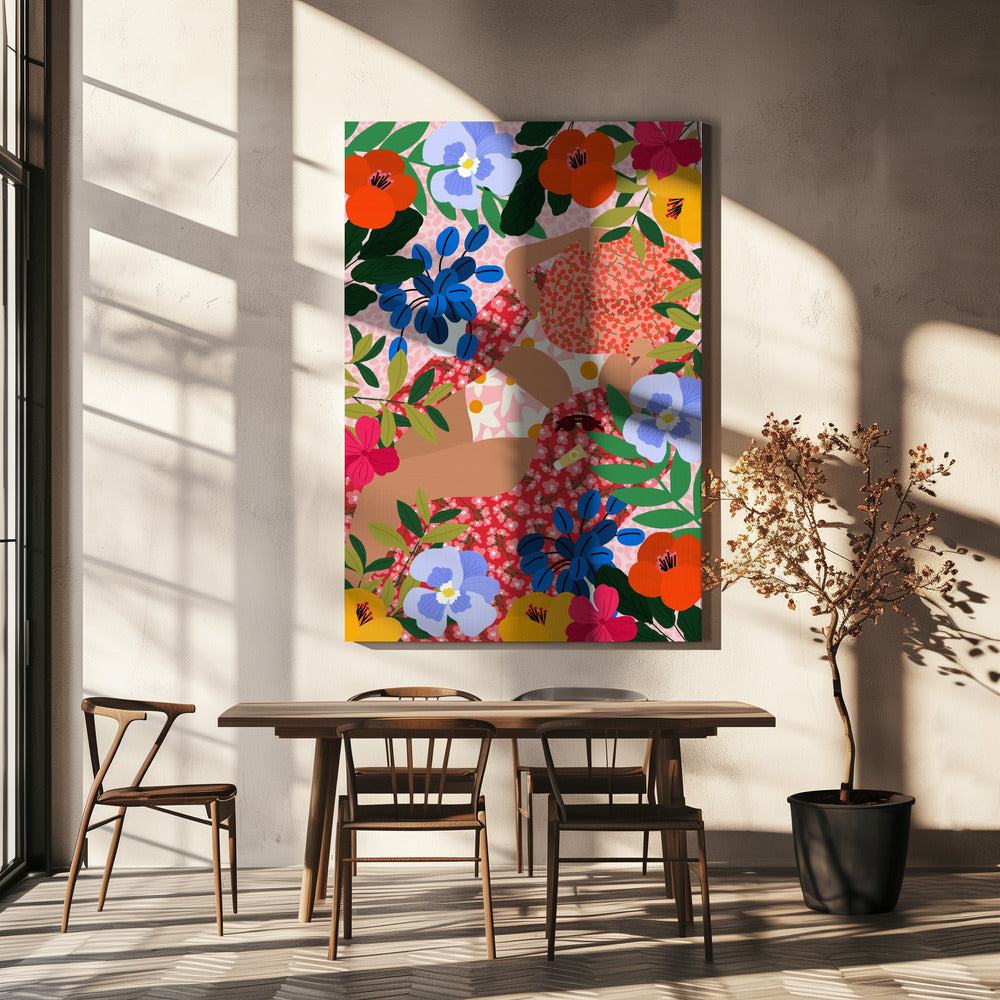Schlafen unter der Sonne | Leinwand