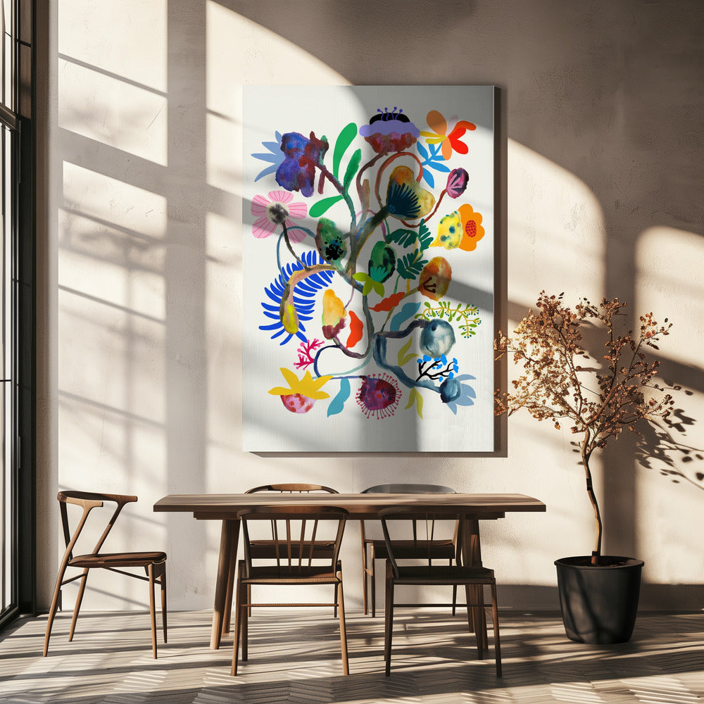 9933x14043 Din 115 Abstrakt Blumen | Leinwand