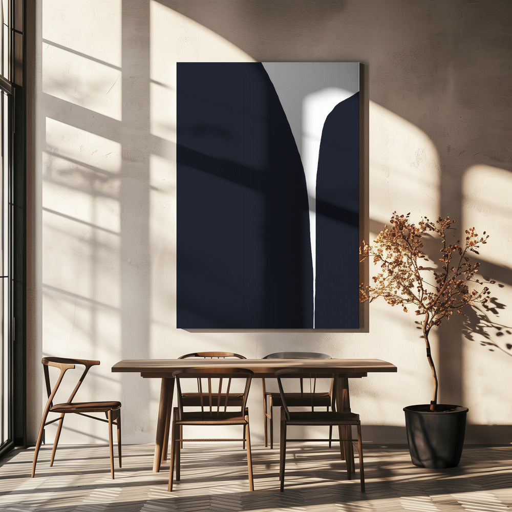 Minimalistische Linien und ein markanter Farbkontrast | Leinwand