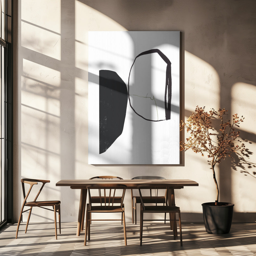Geometrische Formen und kontrastierende Farben | Leinwand