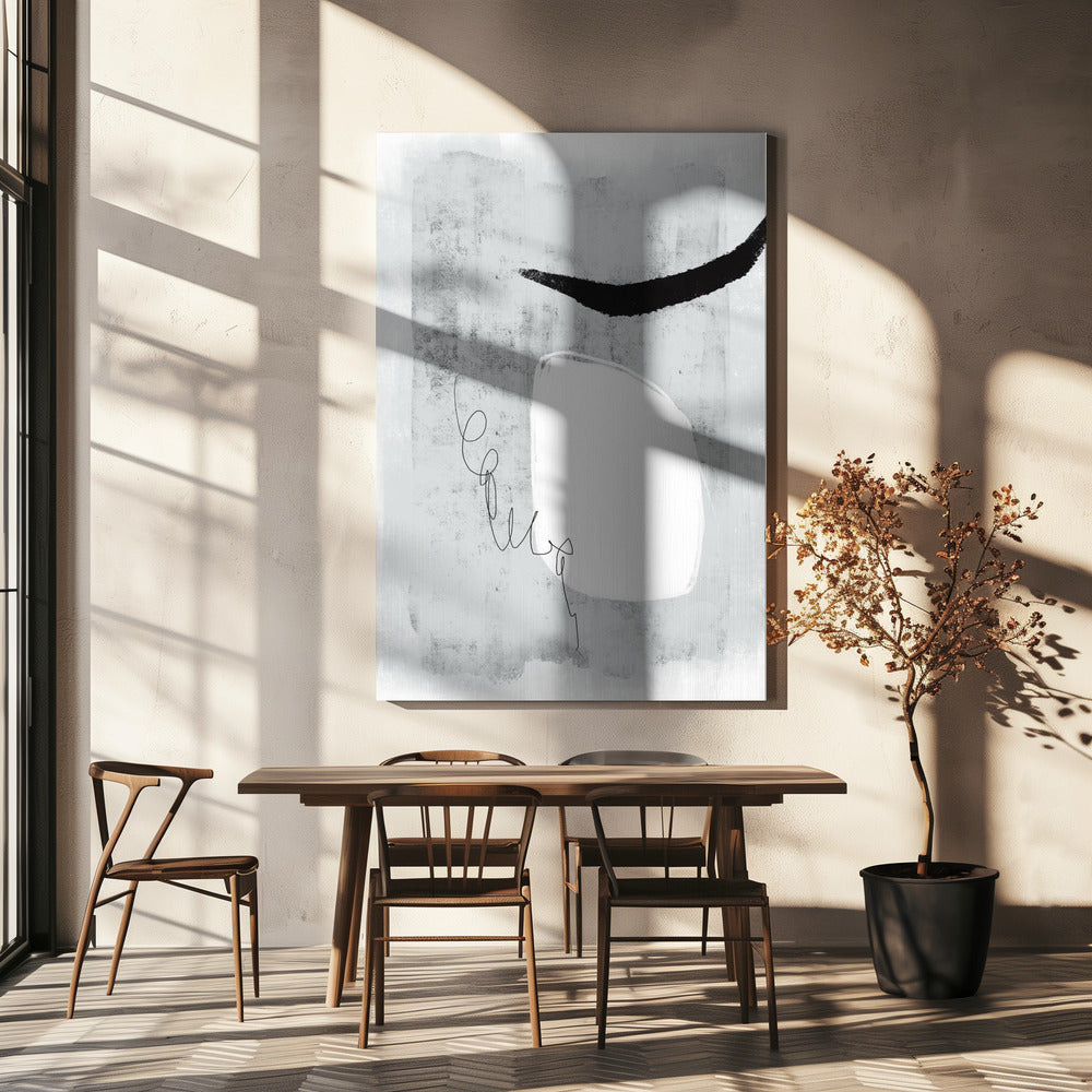 Minimalistisches Design mit Grautönen | Leinwand