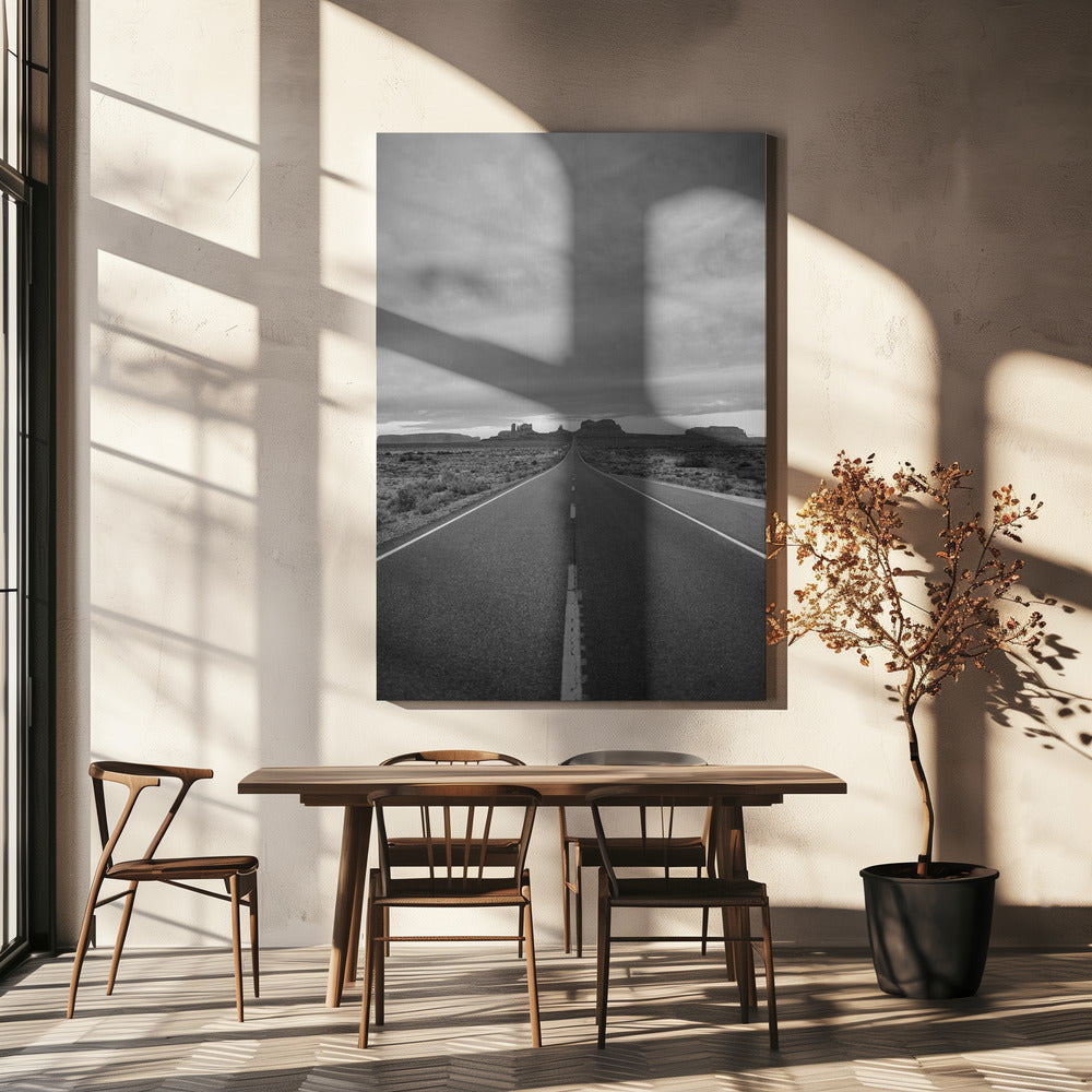 Monochromes Monument Valley II | Leinwand